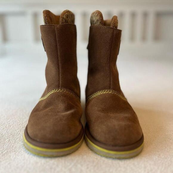 Sorel Suede Leopard Print Nutmeg Rylee Waterproof Boots Women 6 / Youth 4 - Picture 7 of 15